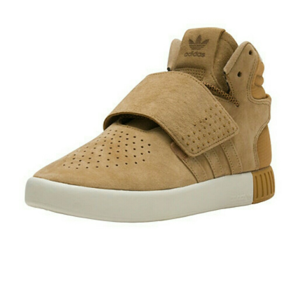 Adidas "Tubular" Tan Suede